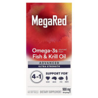 MegaRed®, улучшенный комплекс омега-3 4 в 1, сверхсильный эффект, 900 мг, 40 мягких таблеток — Schiff