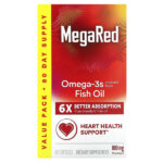 MegaRed, омега-3 и рыбий жир, со вкусом ванили, 800 мг, 80 капсул — Schiff