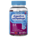Digestive Advantage®, жевательные таблетки с пробиотиками для ежедневного приема, натуральный суперфрукт, 90 жевательных таблеток — Schiff