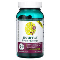 Neuriva, Brain + Energy, натуральная ежевика, 75 жевательных таблеток — Schiff