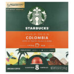 Nespresso®, Колумбия, молотые, средняя обжарка, 8 алюминиевых капсул, 100 г (3,52 унции) — Starbucks