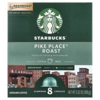 Nespresso® Pike Place Roast®, молотый, средняя обжарка, 8 алюминиевых капсул — Starbucks
