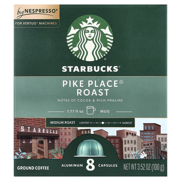 sbk89081_v_21.jpg Nespresso® Pike Place Roast®, молотый, средняя обжарка, 8 алюминиевых капсул — Starbucks