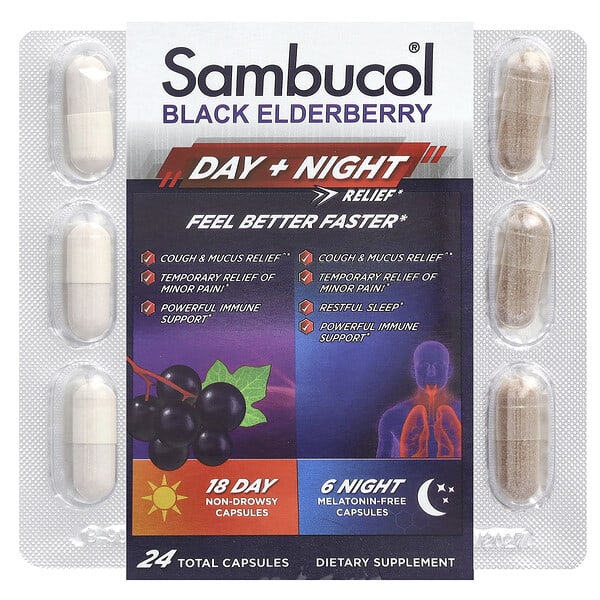 sbl00135_v_17.jpg Черная бузина, дневное и ночное средство, 24 капсулы — Sambucol