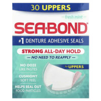 Адгезивные пломбы для зубных протезов, свежая мята, верх 30 — SeaBond