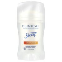 Clinical, невидимое твердое вещество, 72 часа, антиперспирант / дезодорант, реакция на стресс, 45 г (1,6 унции) — Secret