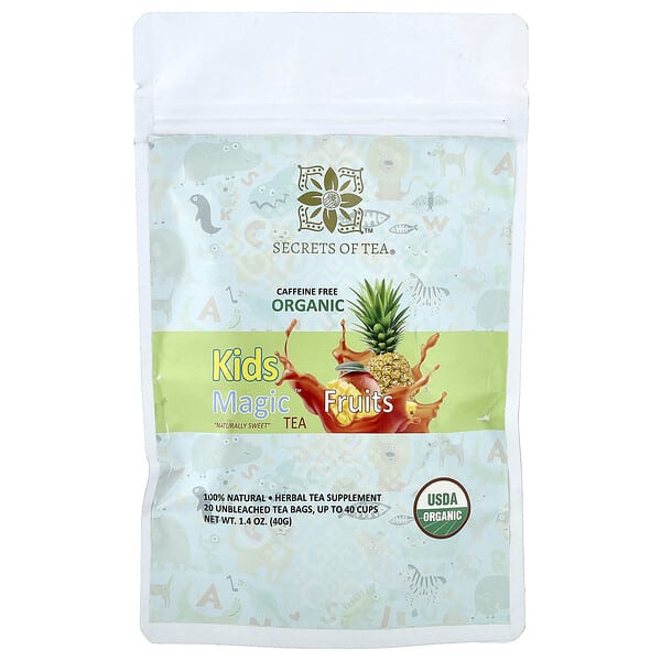 scs00613_v_21.jpg Organic Kids Magic Tea™, фрукты, без кофеина, 20 неотбеленных чайных пакетиков, 40 г (1,4 унции) — Secrets of Tea