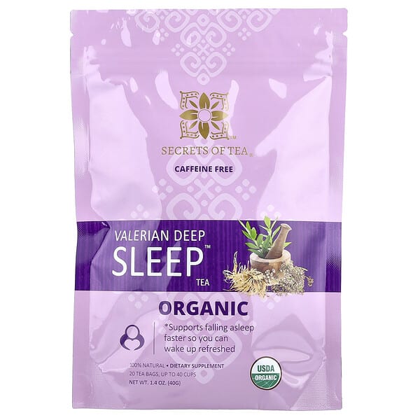 scs00640_v_24.jpg органический чай валериана Deep Sleep™, без кофеина, 20 чайных пакетиков, 40 г (1,4 унции) — Secrets of Tea