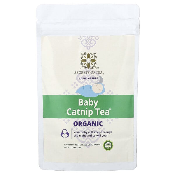 scs00645_v_20.jpg Organic Baby Catnip Tea®, без кофеина, 20 неотбеленных чайных пакетиков, 28 г (1 унция) — Secrets of Tea