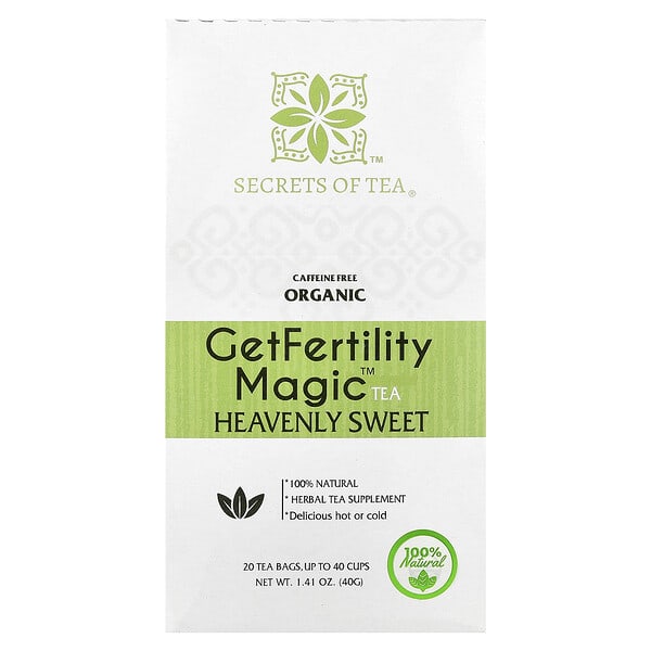 scs00695_v_34.jpg Органический чай GetFertility Magic™, Heavenly Sweet, без кофеина, 20 чайных пакетиков, 40 г (1,41 унции) — Secrets of Tea