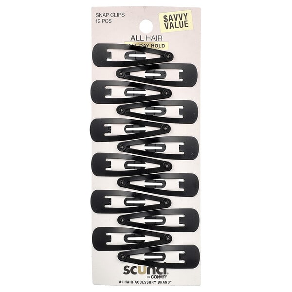 scu16998_v_12.jpg Заколки для волос, черные, 12 штук — Scunci