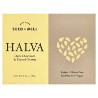 хальва, темный шоколад и обжаренный кокос, 227 г (8 унций) — Seed + Mill