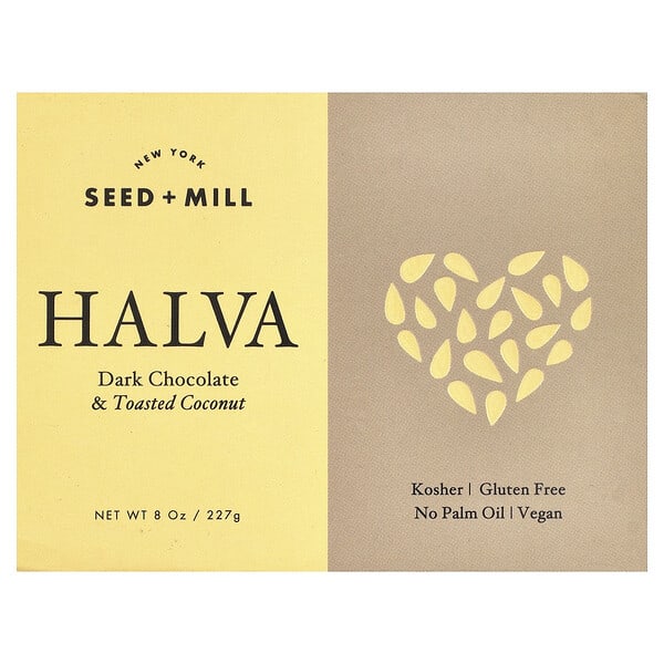 sdd00663_v_20.jpg хальва, темный шоколад и обжаренный кокос, 227 г (8 унций) — Seed + Mill
