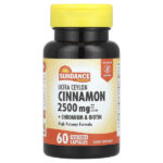 Ультрацейлонская корица с хромом и биотином, 60 вегетарианских капсул — Sundance Vitamins