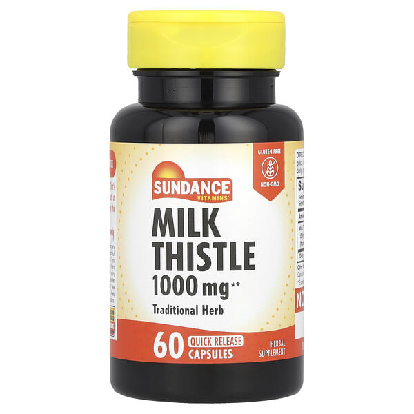 sde10262_v_9.jpg Расторопша, 1000 мг, 60 капсул с быстрым высвобождением — Sundance Vitamins