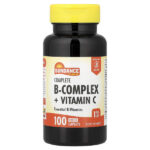 Полный комплекс витаминов группы B + витамин C, 100 капсул в оболочке — Sundance Vitamins