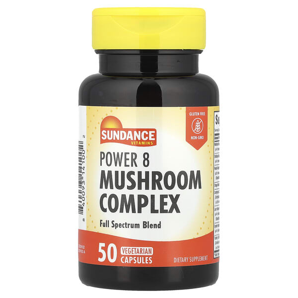 sde14100_v_8.jpg Power 8 Mushroom Complex, 50 вегетарианских капсул — Sundance Vitamins