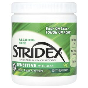 Sensitive с алоэ, без спирта, 90 мягких салфеток — Stridex