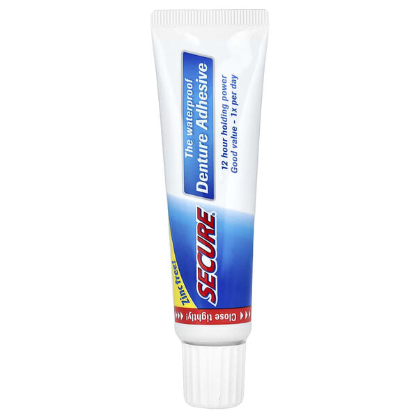sec30010_v_12.jpg Secure Denture, Водостойкий клей для протезов, 40 г (1,4 унции)