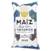 Чипсы из кукурузной тортильи Maiz Totopos, голубая кукуруза, 212,6 г (7,5 унции) — Siete