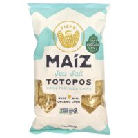 Чипсы из кукурузной тортильи Maiz Totopos, морская соль, 212,6 г (7,5 унции) — Siete