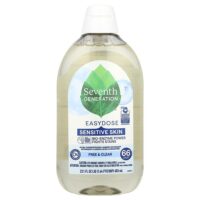 Easydose, ультраконцентрированное средство для стирки, бесцветное и прозрачное средство, 66 загрузок, 683 мл (23,1 жидк. унц.) — Seventh Generation