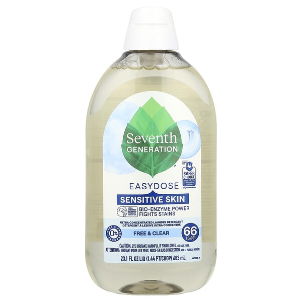 sev44705_v_16.jpg Easydose, ультраконцентрированное средство для стирки, бесцветное и прозрачное средство, 66 загрузок, 683 мл (23,1 жидк. унц.) — Seventh Generation