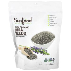 необработанные органические семена чиа, 454 г (1 фунт) — Sunfood