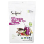 Сырая органическая смесь суперпродуктов для смузи, 227 г (8 унций) — Sunfood
