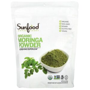 порошок органической моринги, 227 г (8 унций) — Sunfood