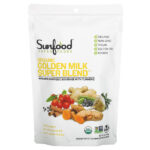 Органическая порошковая смесь Golden Milk Super Blend, 6 унций (168 г) — Sunfood