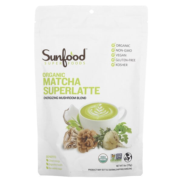 sfd10332_v_2.jpg Organc матча, суперлатте, 170 г (6 унций) — Sunfood