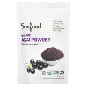 органический порошок из ягод асаи, 113 г (4 унции) — Sunfood