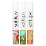 Softlips, Средство для губ, арбуз, тропический кокос, персиковая страсть, 3 пакетика по 2 г (0,07 унции)
