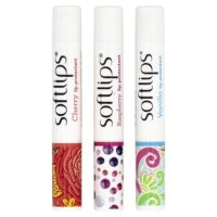 Softlips, Средство для губ, вишня, малина, ваниль, 3 шт. В упаковке, 2 г (0,07 унции)