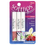 Softlips, Средство для губ, вишня, малина, ваниль, 3 шт. В упаковке, 2 г (0,07 унции) — изображение 2