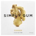 Simply Gum, Жевательная резинка, Натуральный имбирь, 15 штук