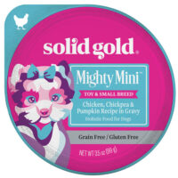 Mighty Mini™, для собак мелких пород, с курицей, нутом и тыквой в соусе, 99 г (3,5 унции) — Solid Gold