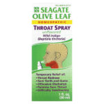 Спрей для горла с листом оливы, без вкуса, 1 жидкая унция (30 мл) — Seagate