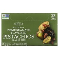 Glazed Mix, фисташки со вкусом натурального граната, 9 пакетиков по 42,5 г (1,5 унции) каждый — Sahale Snacks