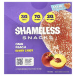 жевательные конфеты, персик, 6 пакетиков по 50 г (1,8 унции) — Shameless Snacks
