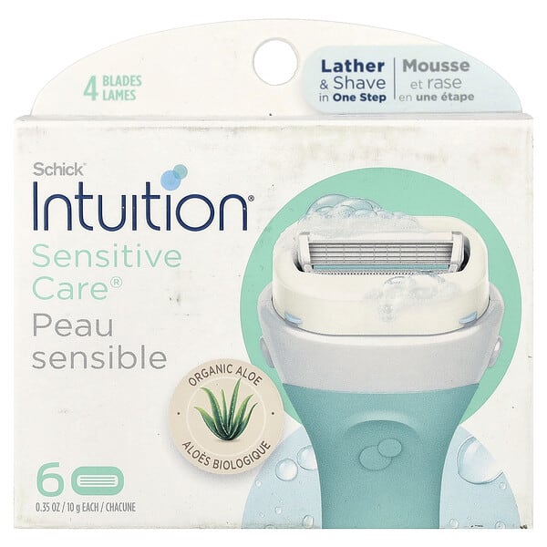 sik04069_v_56.jpg Schick, Intuition®, уход за чувствительной кожей, сменные кассеты, 6 шт.