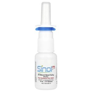 Sinol, SinolM™, полностью натуральный назальный спрей, для быстрого облегчения головной боли, 15 мл
