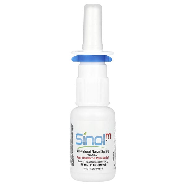 sin00001_v_47.jpg Sinol, SinolM™, полностью натуральный назальный спрей, для быстрого облегчения головной боли, 15 мл