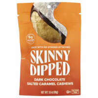 Темный шоколад с соленой карамелью и кешью, 99 г (3,5 унции) — SkinnyDipped