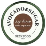 скраб для губ, авокадо и сахар, 14 г (0,49 унции) — SKINFOOD