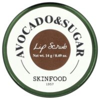 скраб для губ, авокадо и сахар, 14 г (0,49 унции) — SKINFOOD