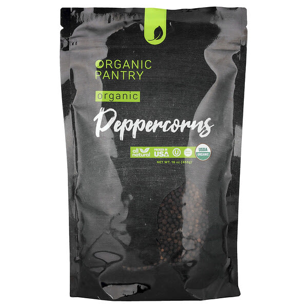 sla02450_v_2.jpg Organic Pantry, органический перец горошком, цельный, 453 г (16 унций) — The Spice Lab