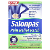 Salonpas, Болеутоляющие, большие, мятные, 9 штук