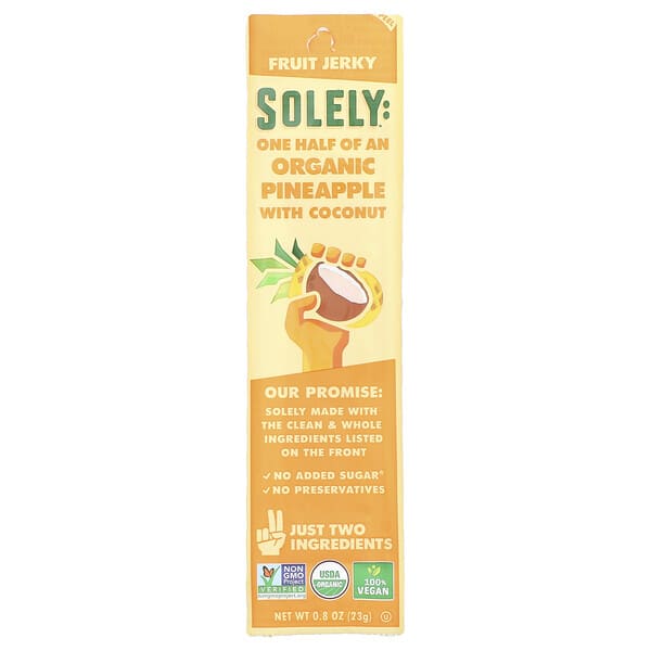 sly00614_v_6.jpg Fruit Jerky, органический ананас с кокосом, 23 г (0,8 унции) — Solely